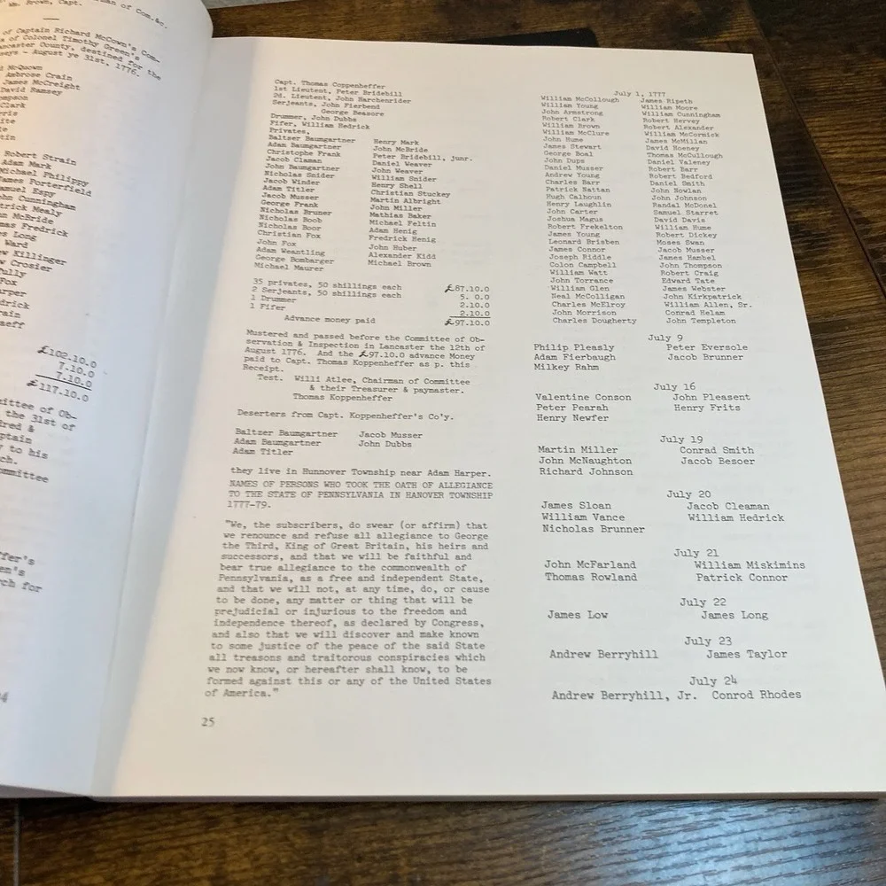 East Hanover Township Dauphin County Grantville PA '76 Bicentennial History Book